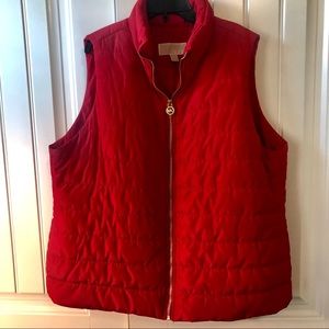 Michael Kors red puffer vest